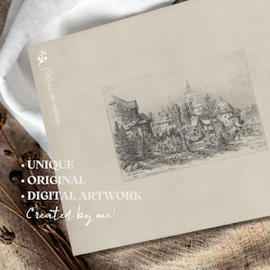 Vintage Paris Print: Antique Palace Cityscape Sketch (Digital Download) | 141 image 7