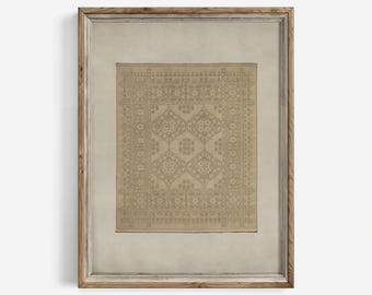 Vintage Floral Napkin Print: Minimalist Cottagecore Wall Art (Digital Download Printable) | 149