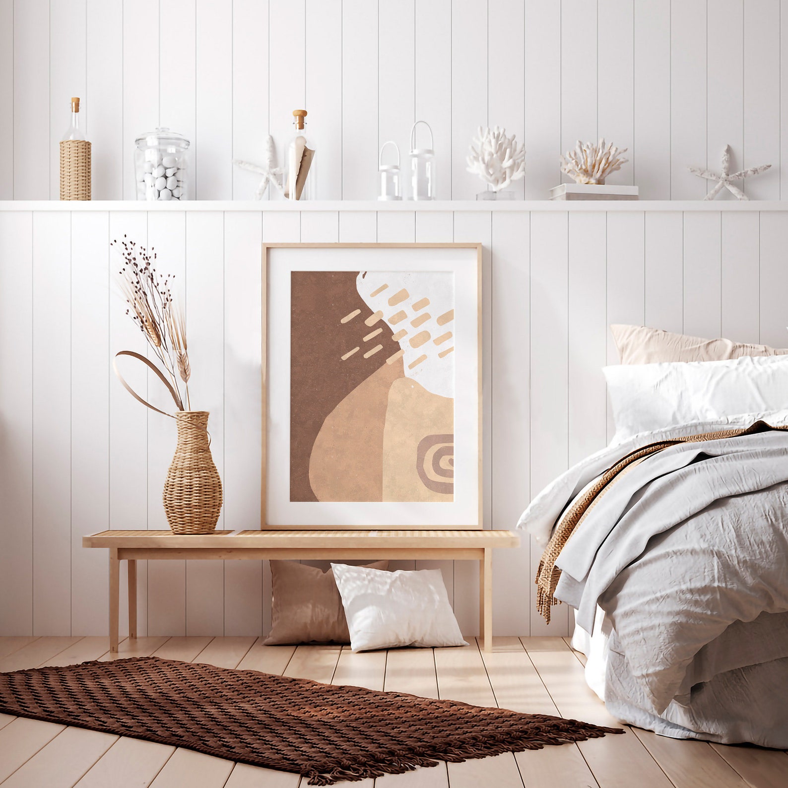 Neutral Abstract Art Print Modern Printable Wall Art Etsy