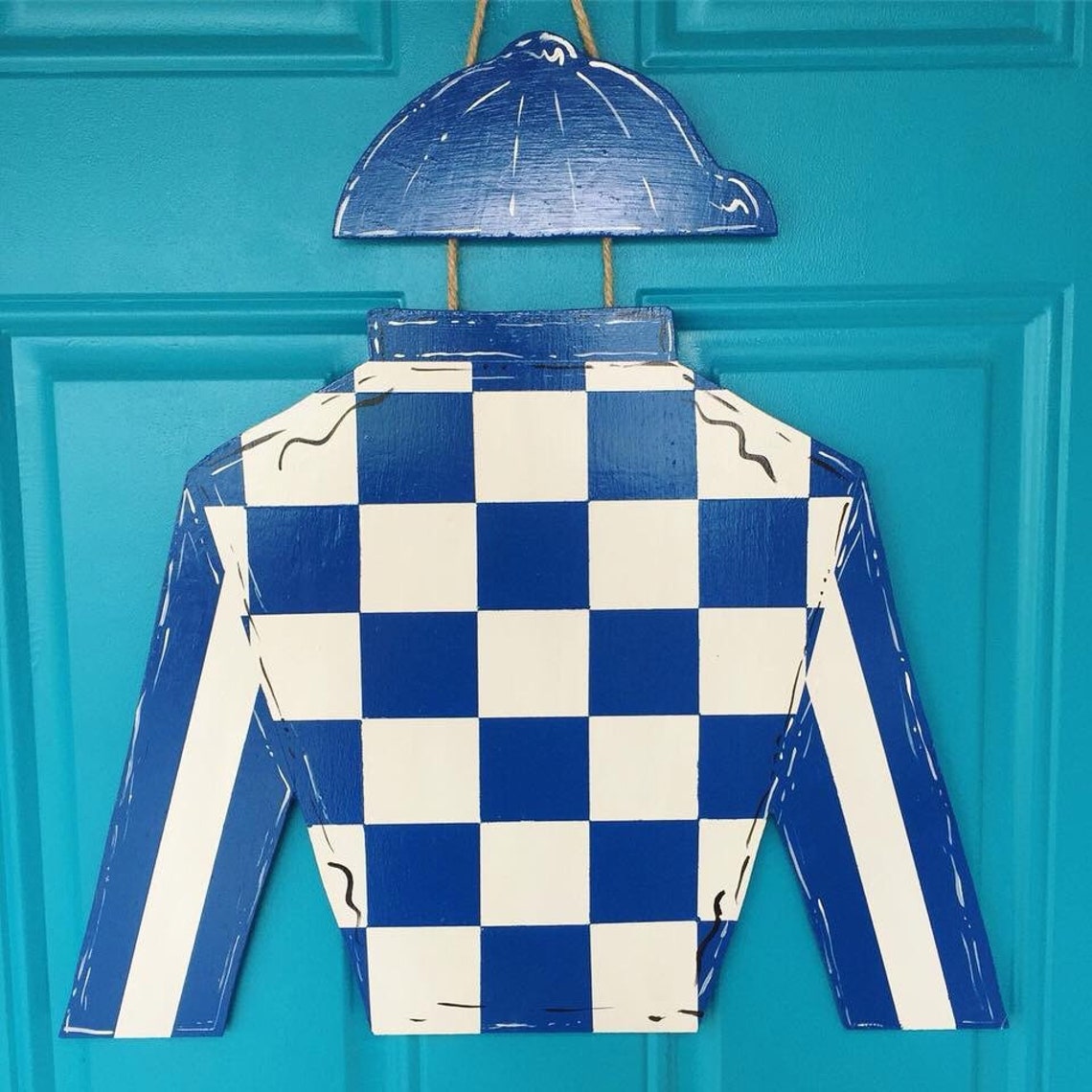 KY Derby Jocky Silks Secretariat Door Hanger Kentucky Derby Etsy