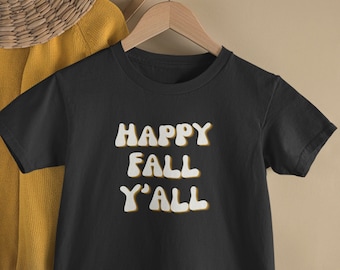 Glad höst allihopa baby-t-shirt, babyhösttröja, baby Halloween-tröja, baby retro-tröja, babyhöst, baby Halloween, fin jerseytröja för spädbarn