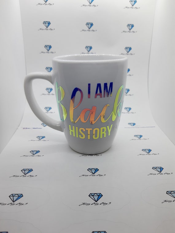 Multi colored vinyl decal mug Etsy