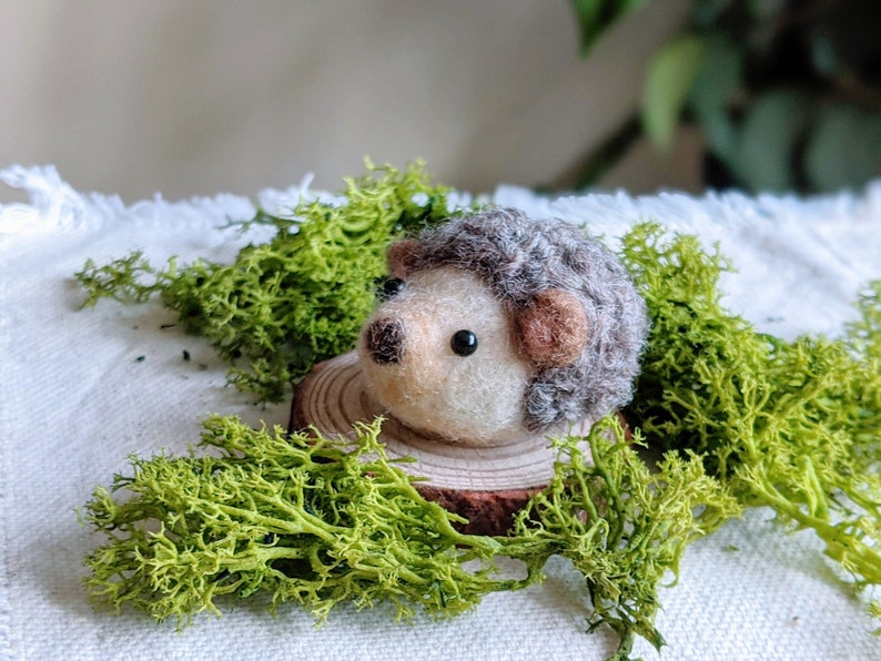 Tiny needle felted hedgehog felted baby animals gift for | Etsy