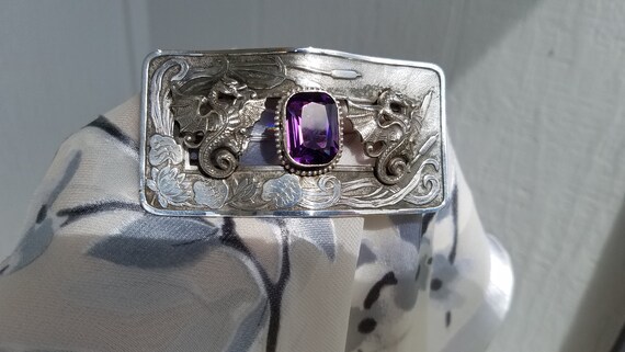 Vintage sash dragon brooch, cosplay dragon brooch,