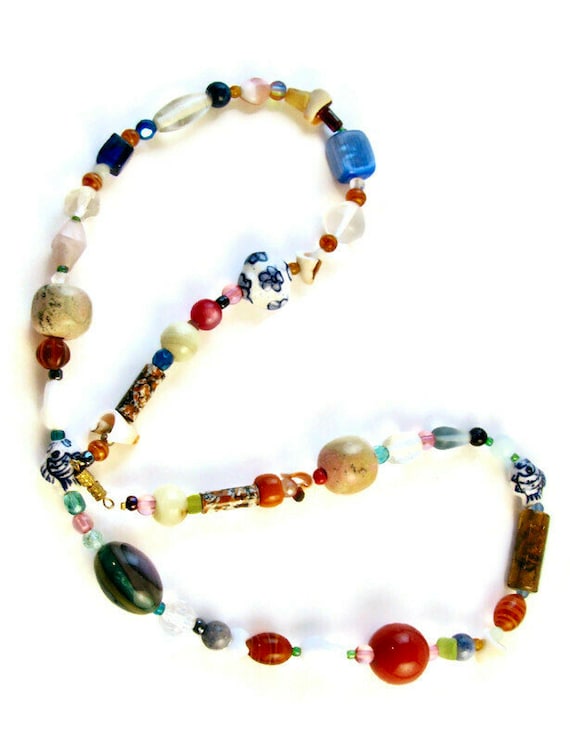 Vintage Boho Handblown Glass Beads