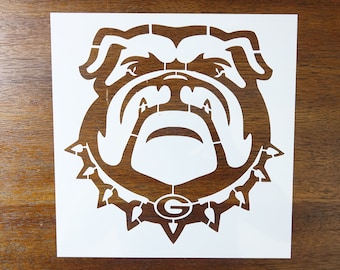Bulldog Bull Dog Georgia Bulldogs 11/" x 8.5/" Custom Stencil FAST FREE SHIPPING