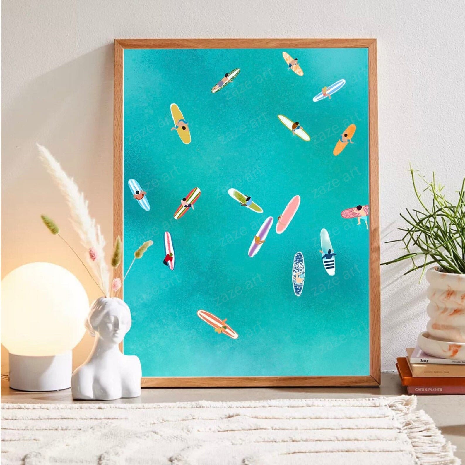Surf Poster Ästhetisches Zimmer Dekor Surfboard Wandkunst | Etsy