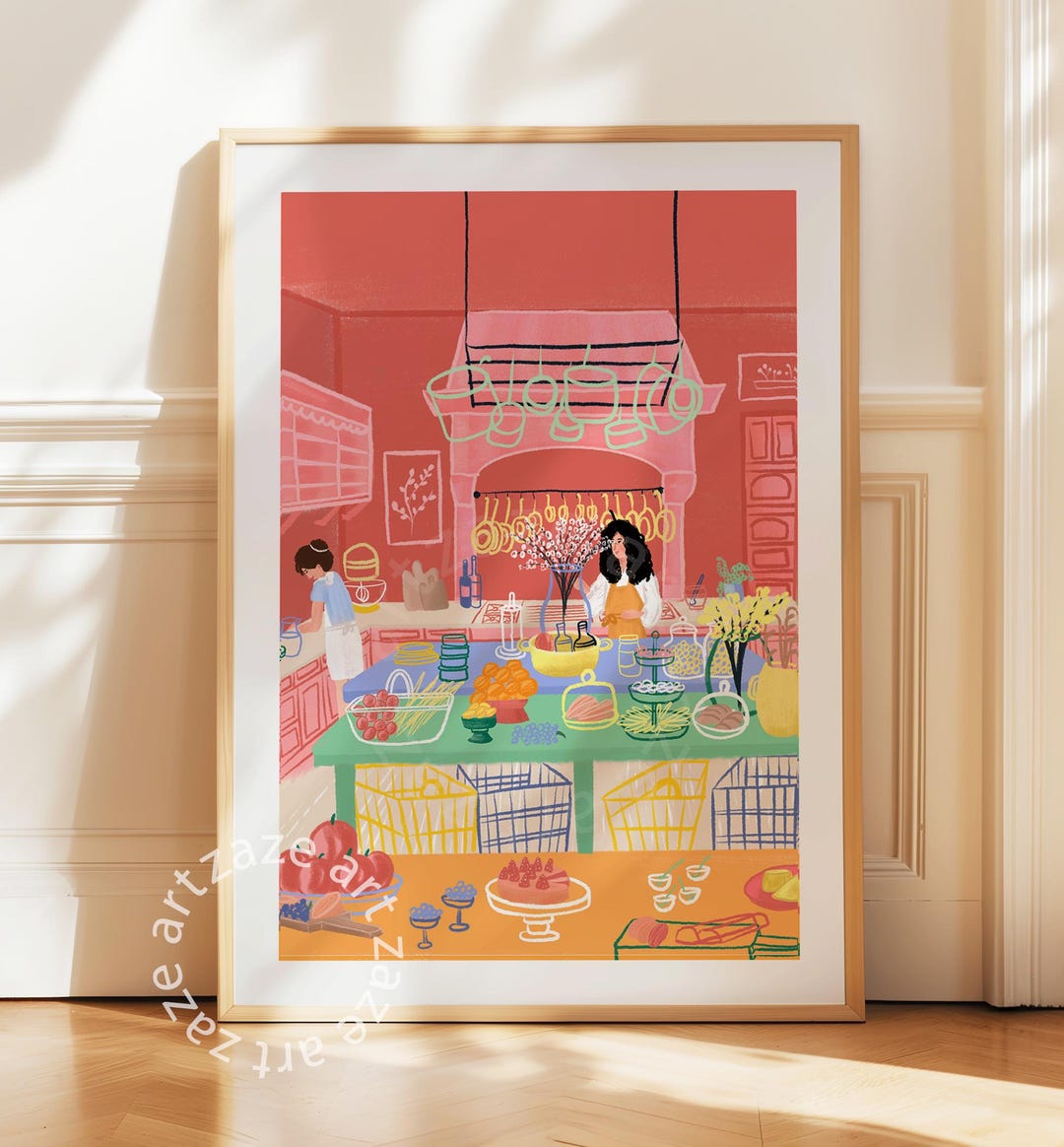 Colorful Kitchen Print, Food Poster, Kitchen Wall Decor - Etsy