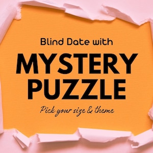 Blind Date Mystery Puzzle Gift Family Game Night Jigsaw Set Home Quiet Time Surprise Present for Self Cozy Package for Adult Mystery Gift