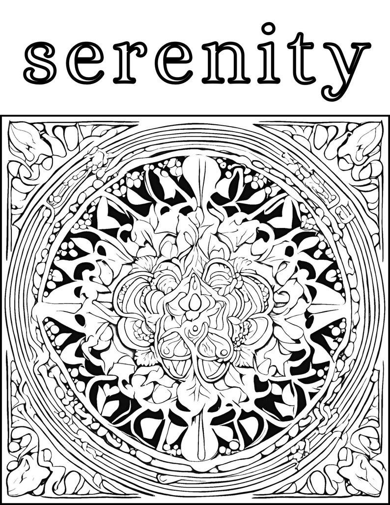 Mandala Designs Floral Coloring Book, Anxiety and Stress Relief ...