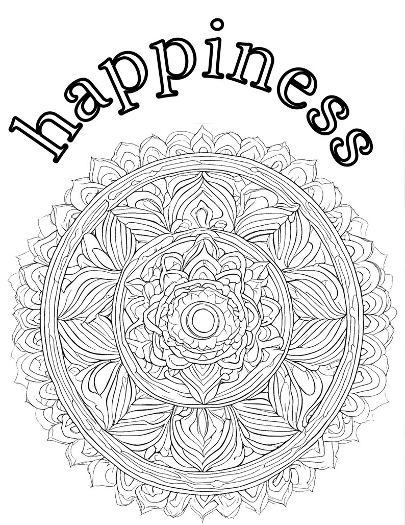 Mandala Designs Floral Coloring Book, Anxiety and Stress Relief ...