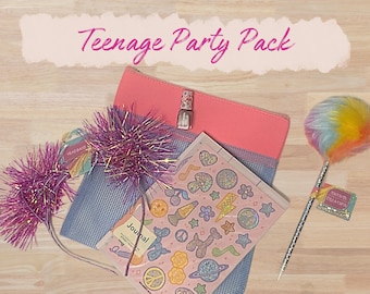 Complete Sleepover Gift Set for Kids Stuffed Gift Bag Premium Stuffer Birthday Gift Bundle Ready to Gift Teenage Fun Kid Party Favor Bundle