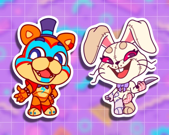 FNAF:SB Sun and Moon Animatronic Stickers -  Sweden