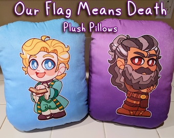 Our Flag Means Death Plush PIllows | Stede Bonnet | Blackbeard (Edward) | Double-Sided