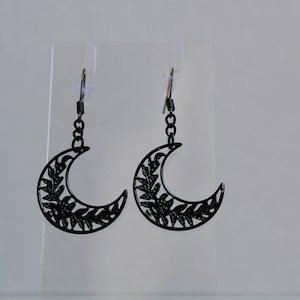 Black Moon Earrings