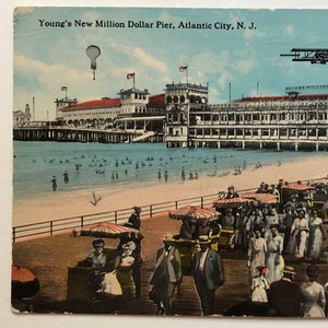 Cartões postais vintage dos anos 1920 Atlantic City NJ