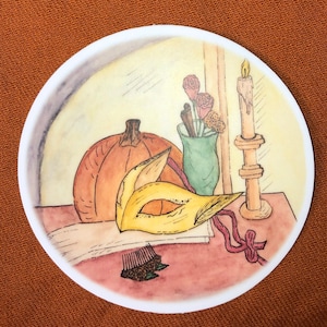 Autumn Masquerade Vinyl Art Sticker