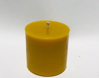 3x3 Pure Beeswax Pillar Candle
