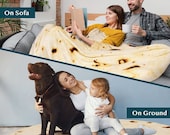 Burrito Blanket | Tortilla Throw Blanket | Rounded Burrito Blanket