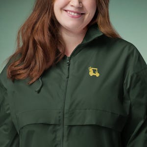 Unisex Golf Cart Windbreaker – Lekka wodoodporna kurtka na deszczowe dni | Swobodna kurtka na zewnątrz z zamkiem błyskawicznym