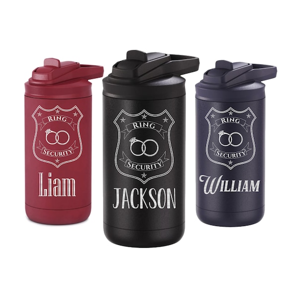 Personalized Ring Security Badge 12oz Kids Insulated Steel Tumbler - 41 Fonts