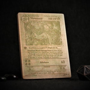 Carte Pokémon en bois - Venusaur