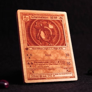 Carte Pokémon en bois - Charmeleon