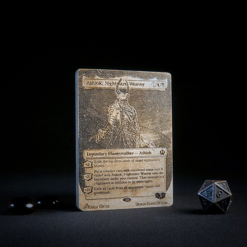 Wooden MTG Commander Ashiok, Nightmare Weaver Etsy