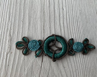 One Small Antique Corded Applique with Metallic Accents (Ref:  A-6224/103 Box 2)