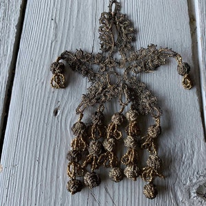 Antique Beaded and Metallic Trimming Applique (Ref:  A-7433 Box 4)