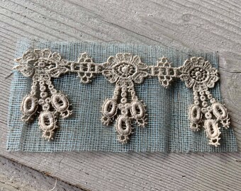 Set of 3 Connecting Edwardian Lace Appliques Please Read All Item Details Below (Ref: B-186 Box 3)