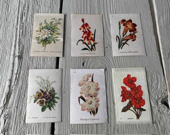 One Antique Tobacco Silk Flower Applique (Ref A-6957/7 Box 7)
