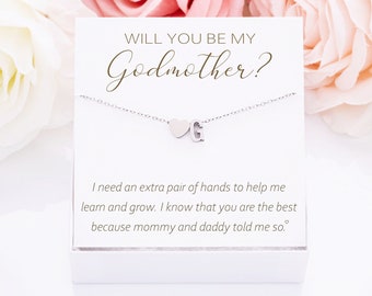 Godmother Proposal Necklace Gift, Personalized Godmother Necklace Box, Godmother Proposal Gift, Godmother Gift Box, Will You be my Godmother