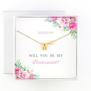 Bridesmaid Proposal Necklace | Will You Be My Bridesmaid | Personalized Bridesmaid Gift Box | Bridesmaid Necklace | Flower Girl Gift Box