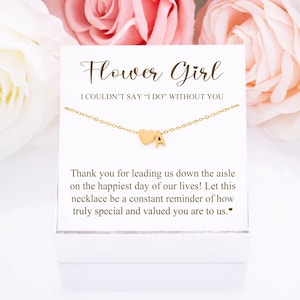 Cadeau personnalisé de fille de fleur, collier de fille de fleur, proposition de fille de fleur, cadeau personnalisé de fille de fleur, collier de fille de fleur de remerciement avec carte