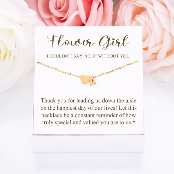 Personalized Flower Girl Gift, Flower Girl Necklace, Flower Girl Proposal, Custom Flower Girl Gift, Thank You Flower Girl Necklace with Card