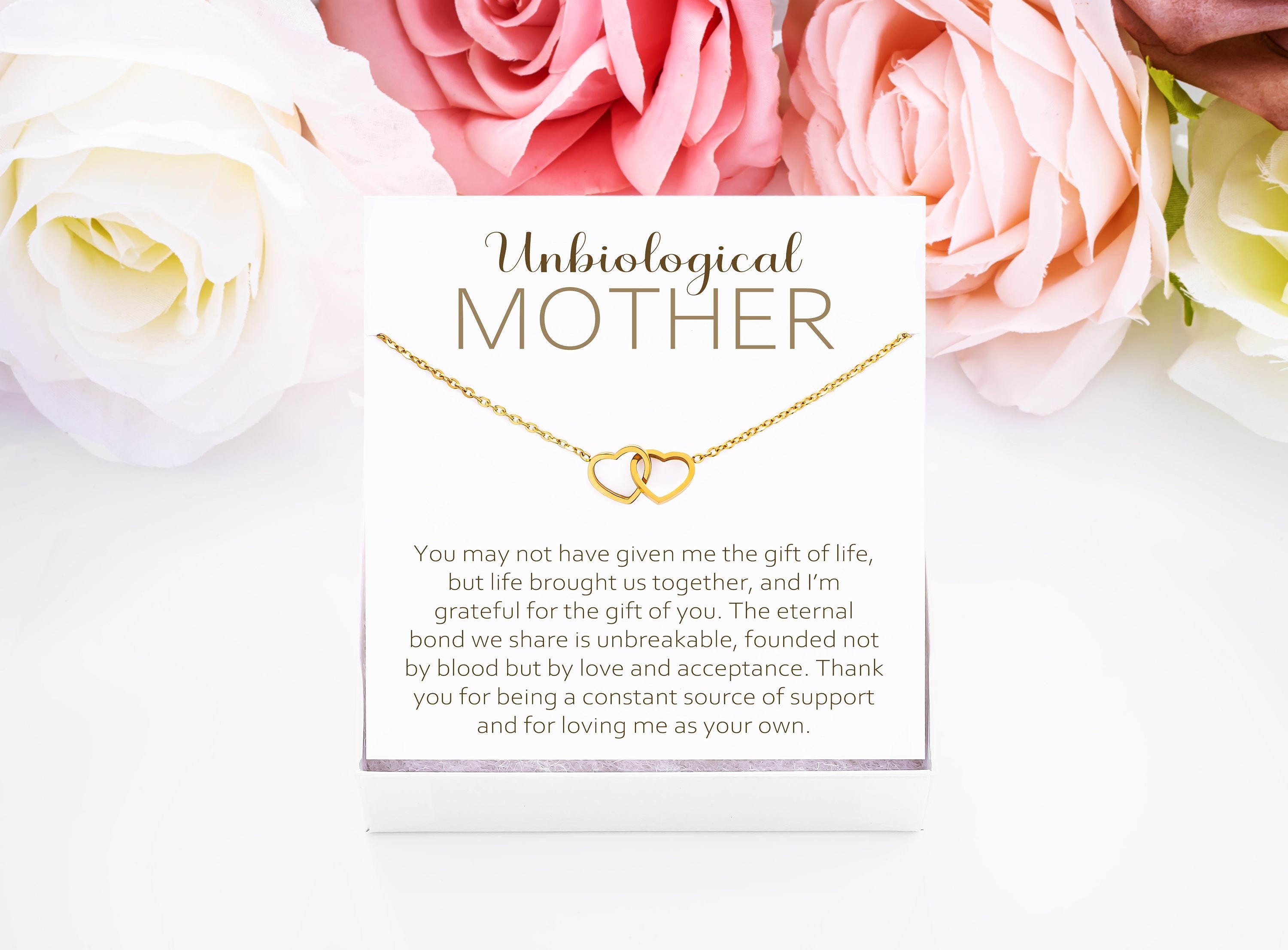 Unbiological mom necklace discount