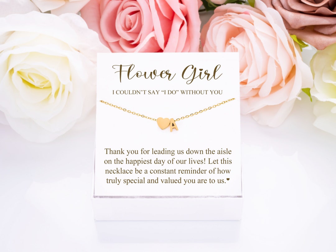 Personalized Flower Girl Gift, Flower Girl Necklace, Flower Girl