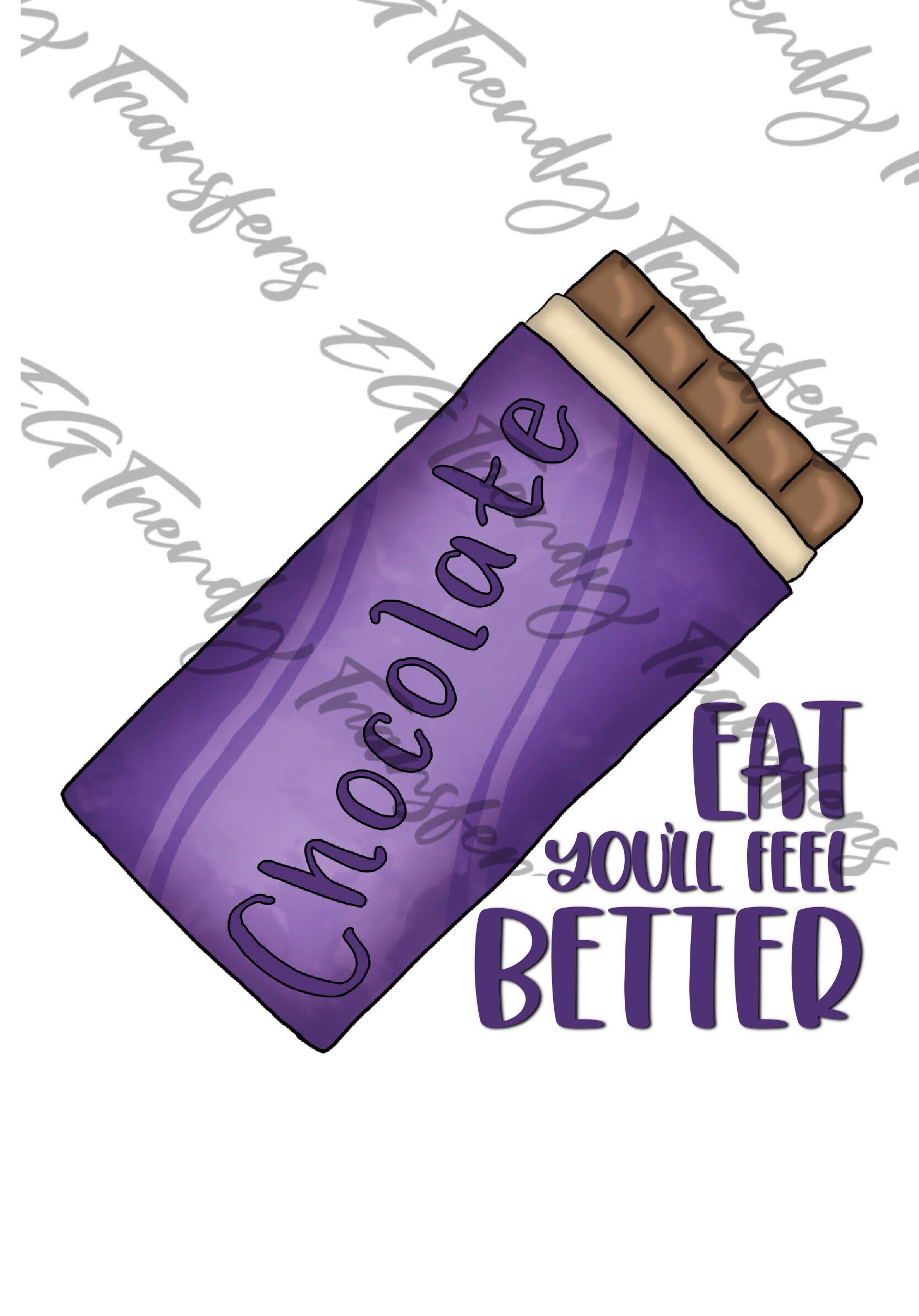 Eat Chocolate Youll Feel Better Chocolate Lover DTF | Etsy