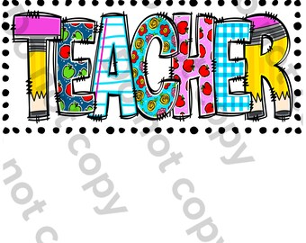 Teacher DTF Print, Back to School Shirt Transfer (11 inch)