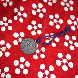 Japanese SAMURAI symbol crest key ring  藤巴　huzi