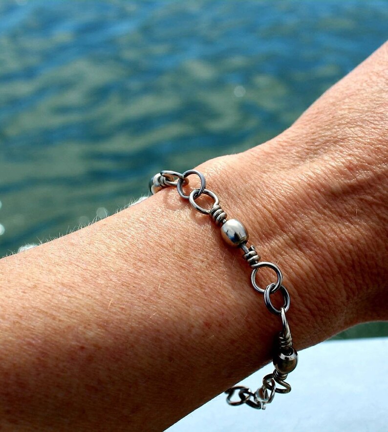 Ladies Bracelet Made With Fishing Tackle. Etsy