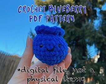 Crochet Blueberry Amigurumi Pattern (DIGITAL FILE)