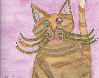 Regreso a clases - Abstract Cat Print