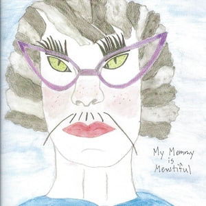 Mewtiful Mommy Print, Crazy Cat Lady Art,