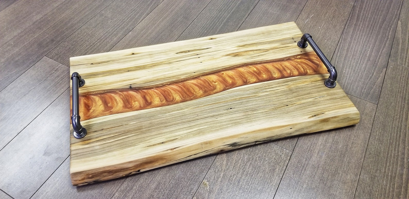 Wood & Epoxy Serving Tray / Charcuterie Board Etsy