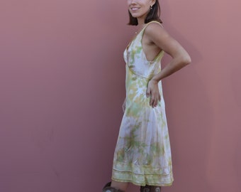 Vintage Hand-Dyed Midi Slip Dress Size Medium