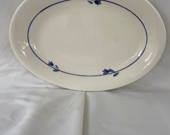 Vintage Blue and White floral Serving Dish
