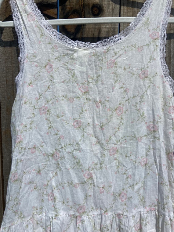 Vintage Cottagecore Babydoll Sleep Romper Size Medium Gem