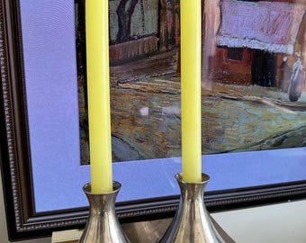 Pair of Vintage Sterling Weighted Silver Candlesticks